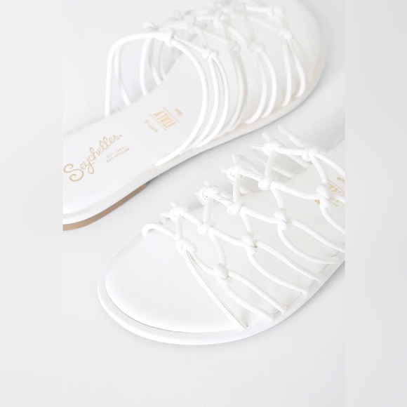 Seychelles Authentic White Strappy Slide Sandals / Mykonos sandal - Picture 6 of 6